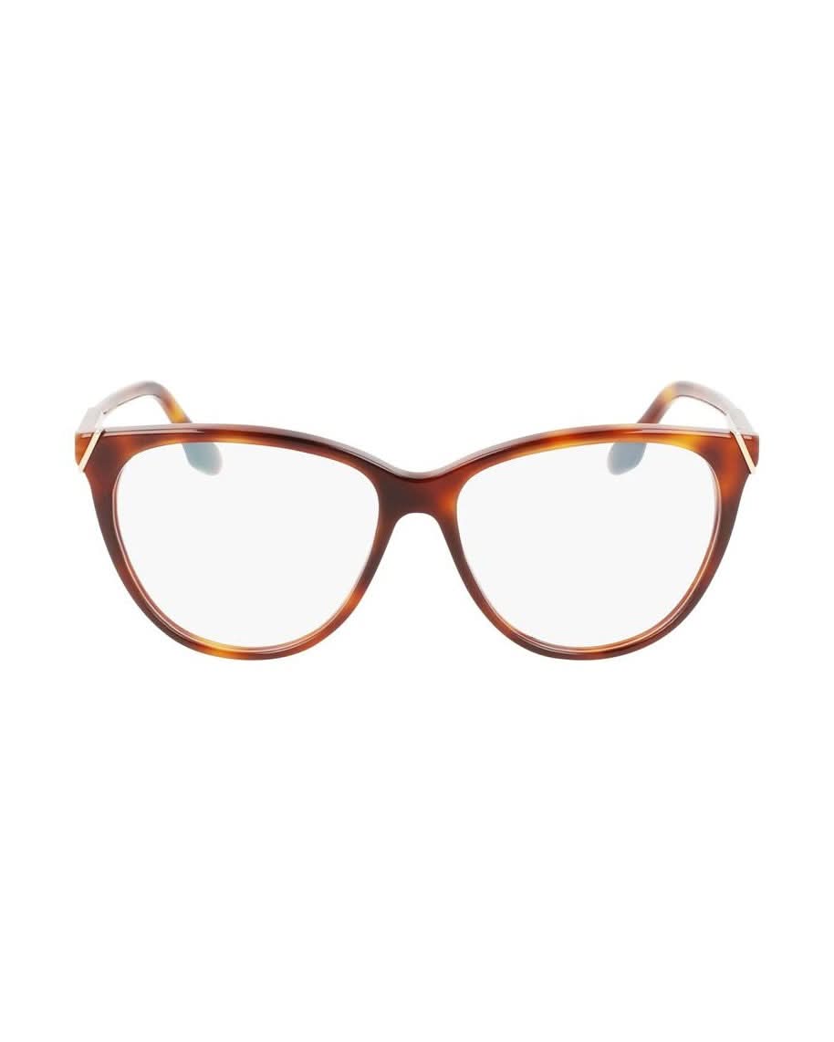 Victoria Beckham Brown Acetate Optical Frame Eyeglasses