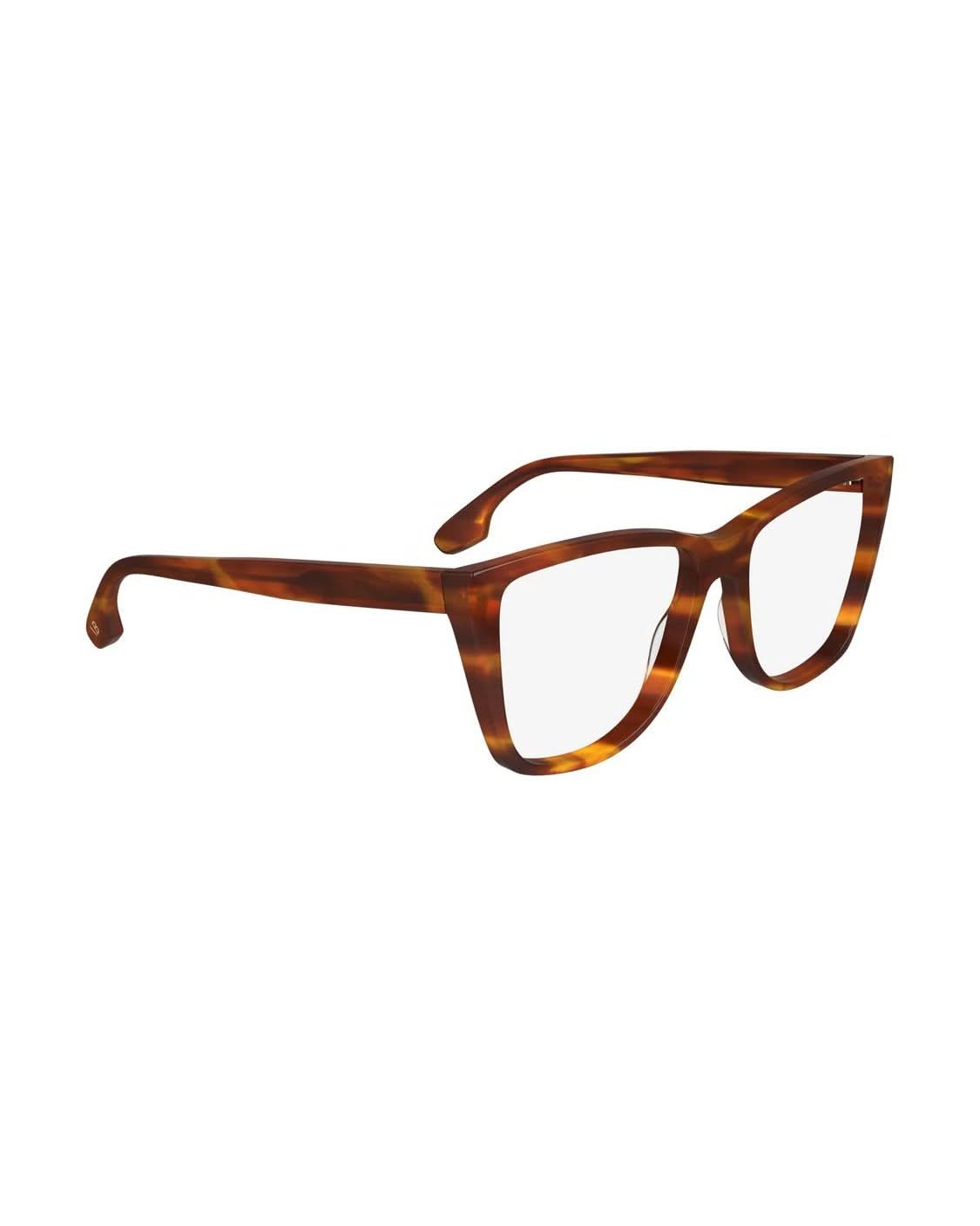Victoria Beckham Brown Acetate Optical Frame Eyeglasses