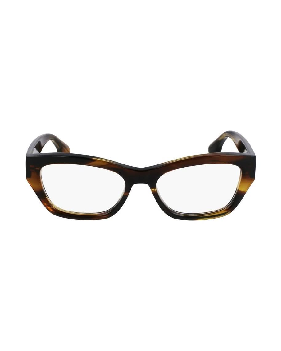 Victoria Beckham Brown Acetate Optical Frame Eyeglasses