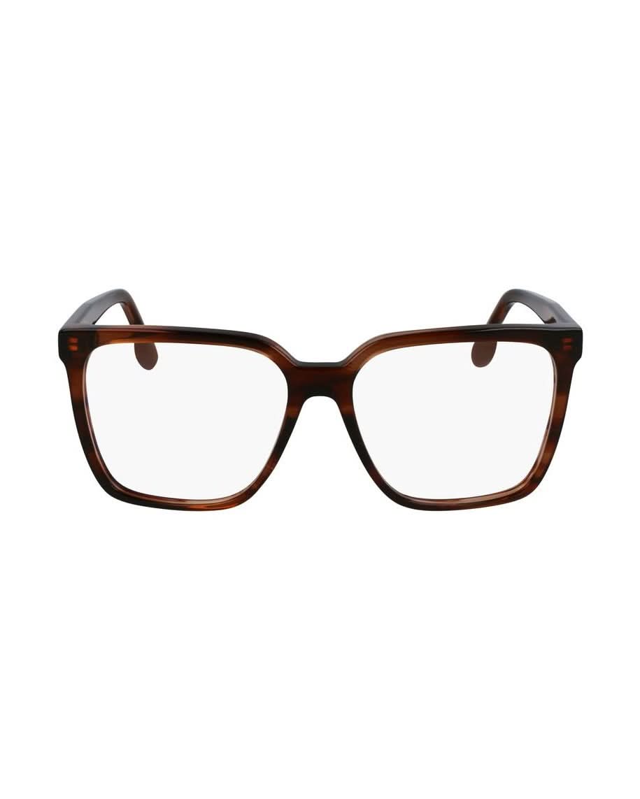 Victoria Beckham Brown Acetate Optical Frame Eyeglasses