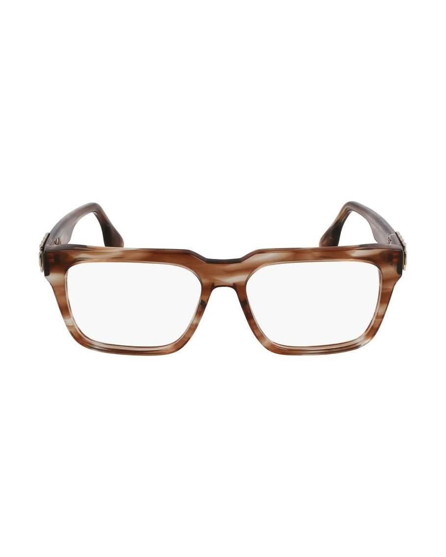 Victoria Beckham Brown Acetate Optical Frame Eyeglasses