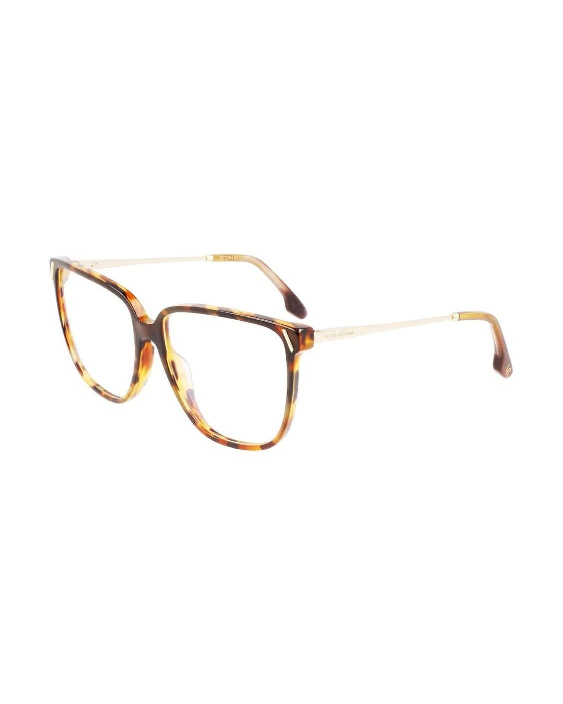 Victoria Beckham Brown Acetate Optical Frame Eyeglasses
