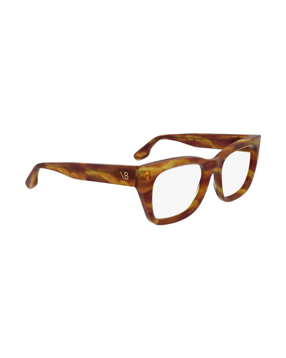 Victoria Beckham Brown Acetate Optical Frame Eyeglasses
