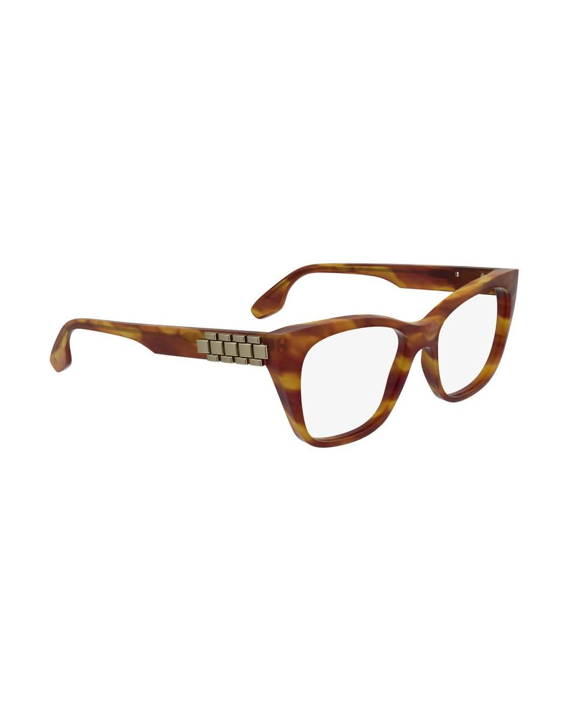 Victoria Beckham Brown Acetate Optical Frame Eyeglasses