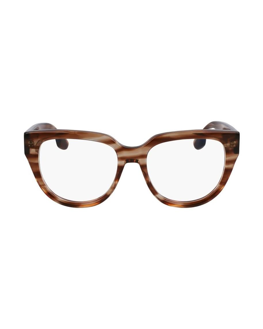 Victoria Beckham Brown Acetate Optical Frame Eyeglasses