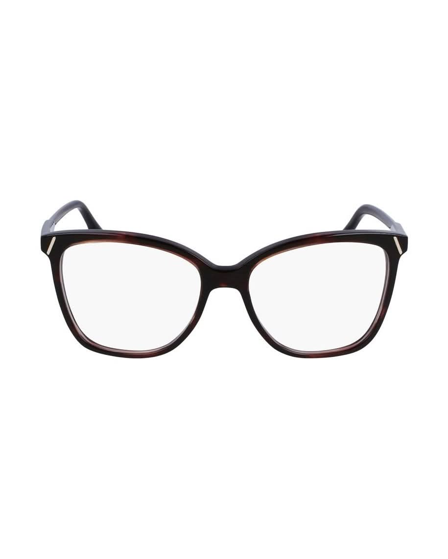 Victoria Beckham Brown Acetate Optical Frame Eyeglasses