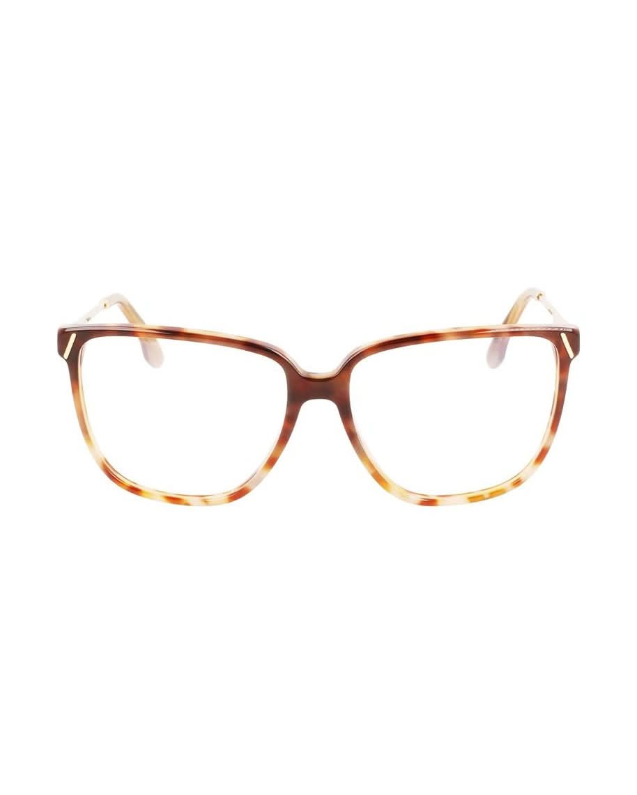 Victoria Beckham Brown Acetate Optical Frame Eyeglasses
