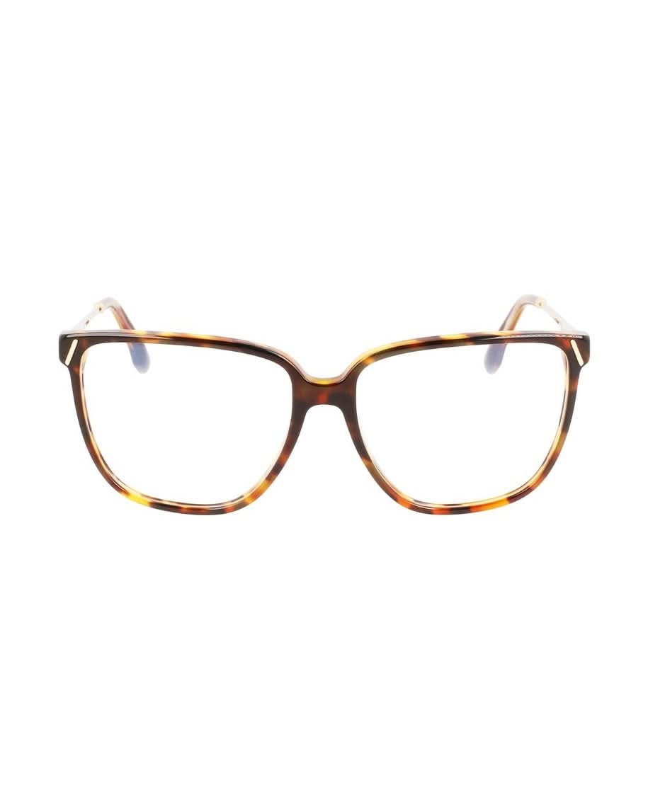 Victoria Beckham Brown Acetate Optical Frame Eyeglasses