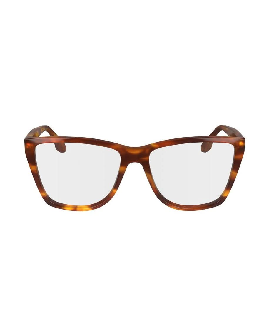 Victoria Beckham Brown Acetate Optical Frame Eyeglasses