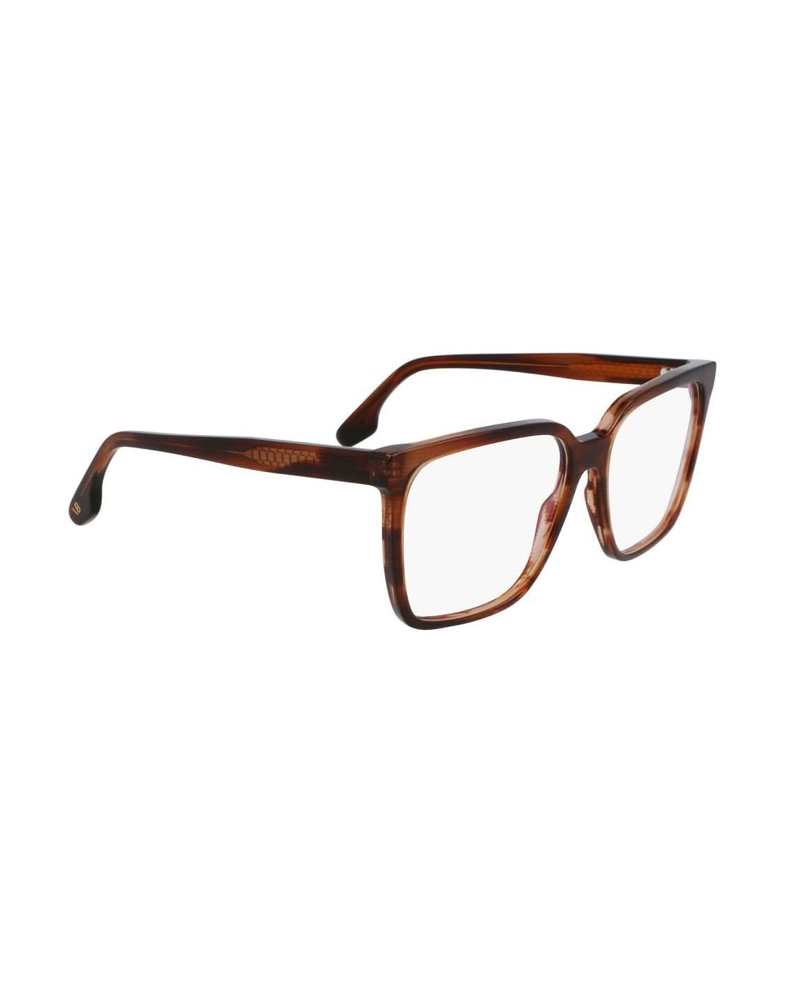 Victoria Beckham Brown Acetate Optical Frame Eyeglasses