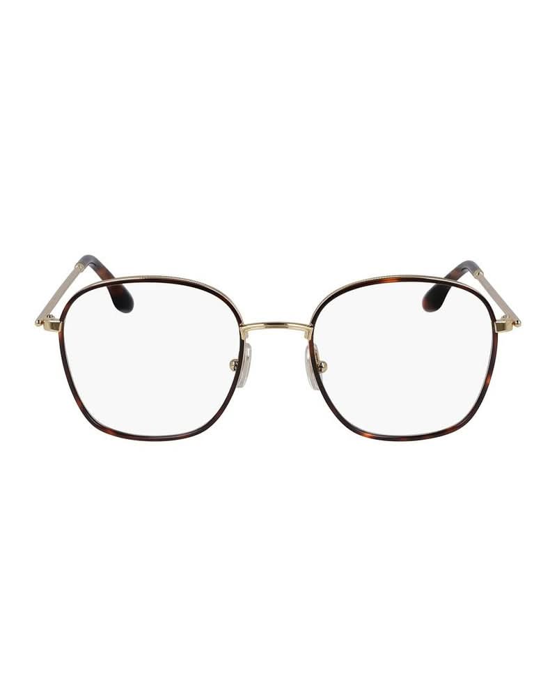 Victoria Beckham Brown Metal Frame Eyeglasses