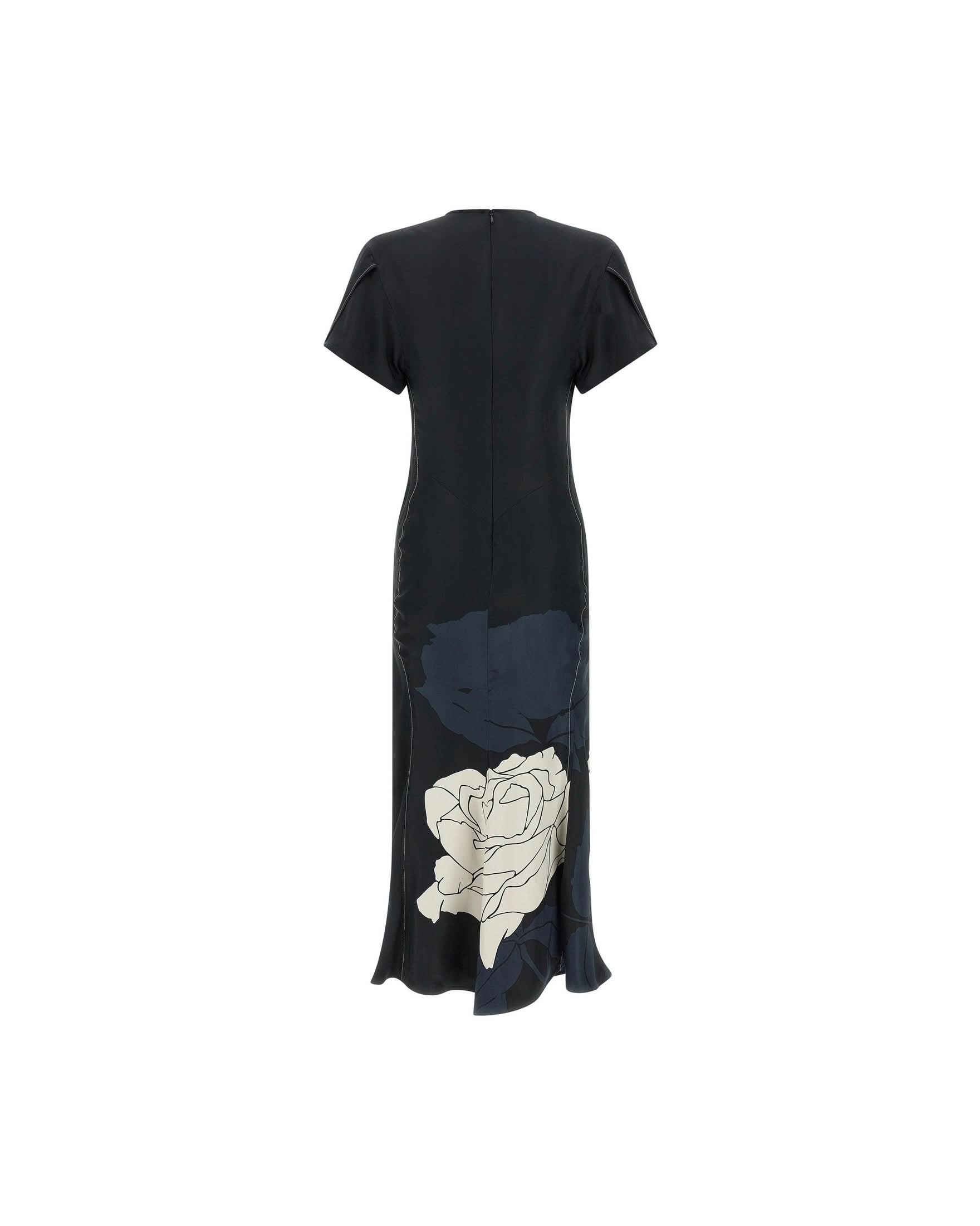 Victoria Beckham Gathered V Neck Midi Dress Glam Steals