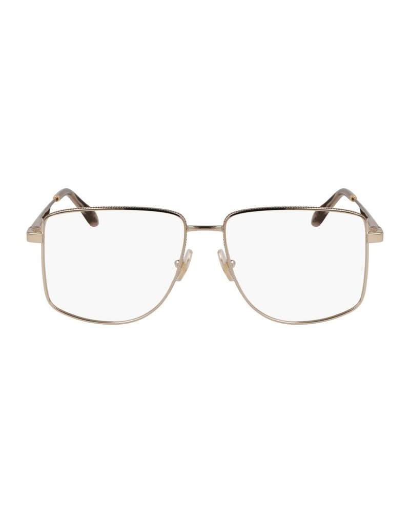 Victoria Beckham Gold Metal Frame Eyeglasses