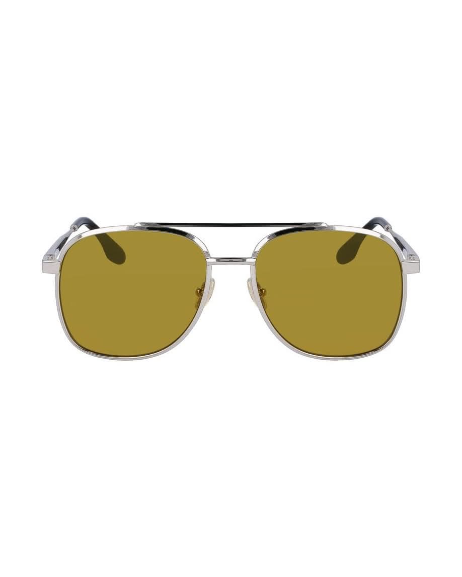 Victoria Beckham Gray Metal Sunglasses Sunglasses
