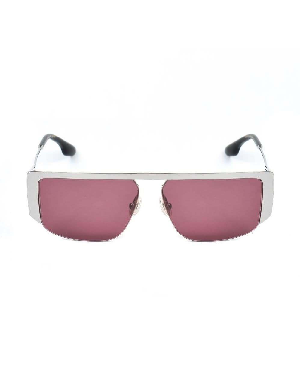 Victoria Beckham Gray Metal Sunglasses Sunglasses