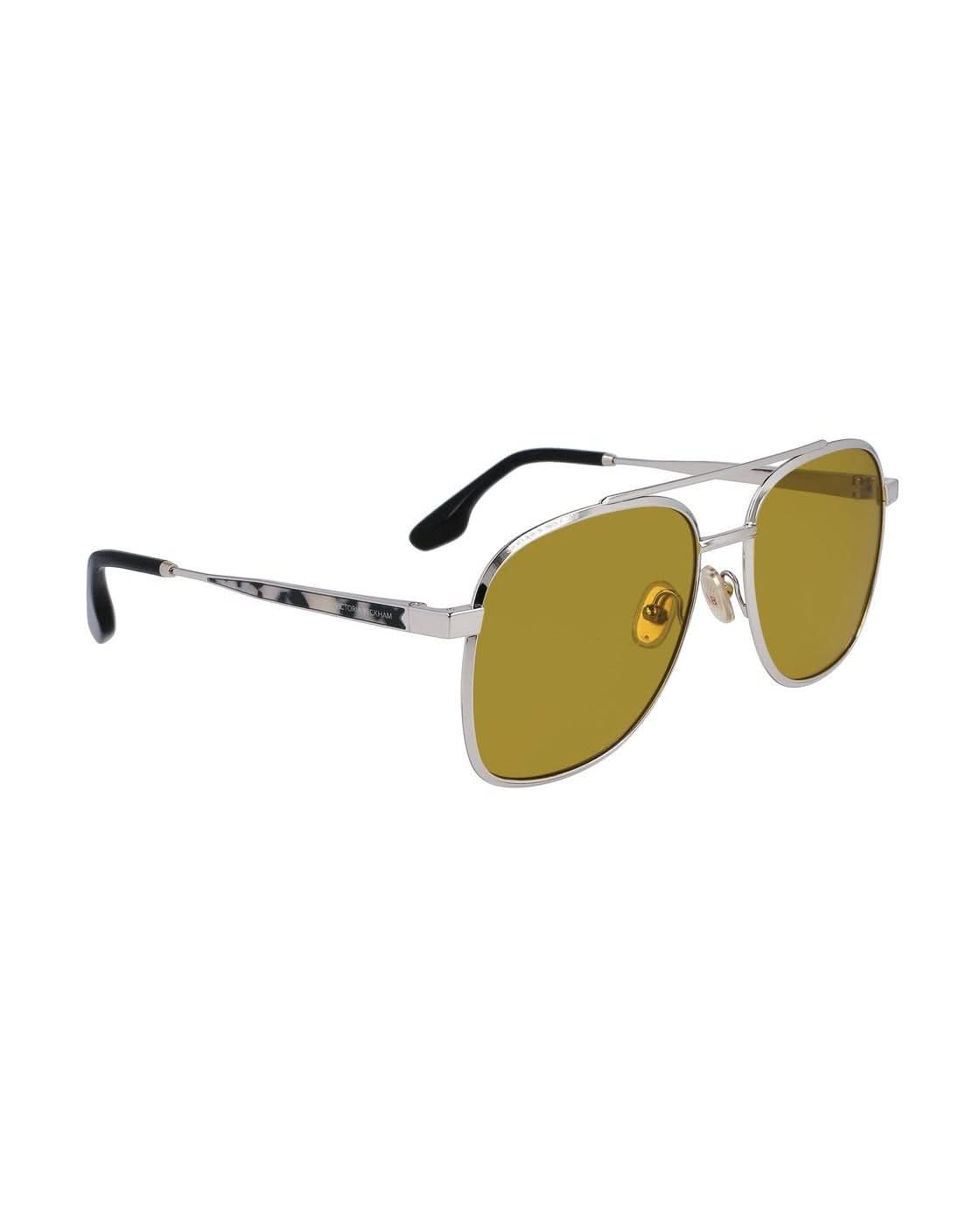 Victoria Beckham Gray Metal Sunglasses Sunglasses