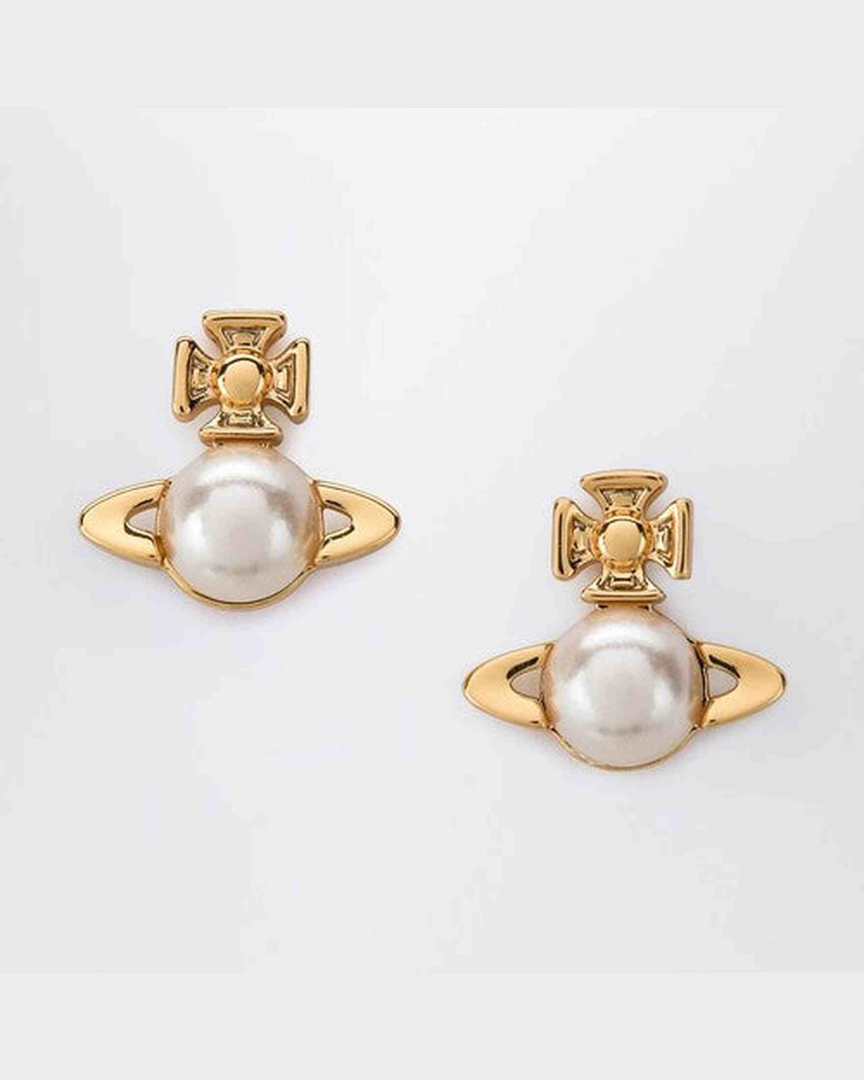 Vivienne Westwood Gold Balbina Earrings With Pearl Glam Steals