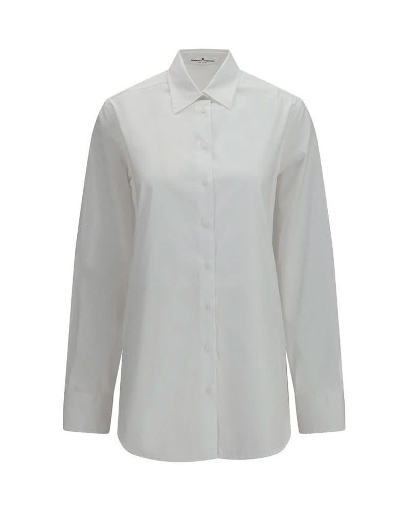 Ermanno Scervino White Cotton Dress Shirt Glam Steals