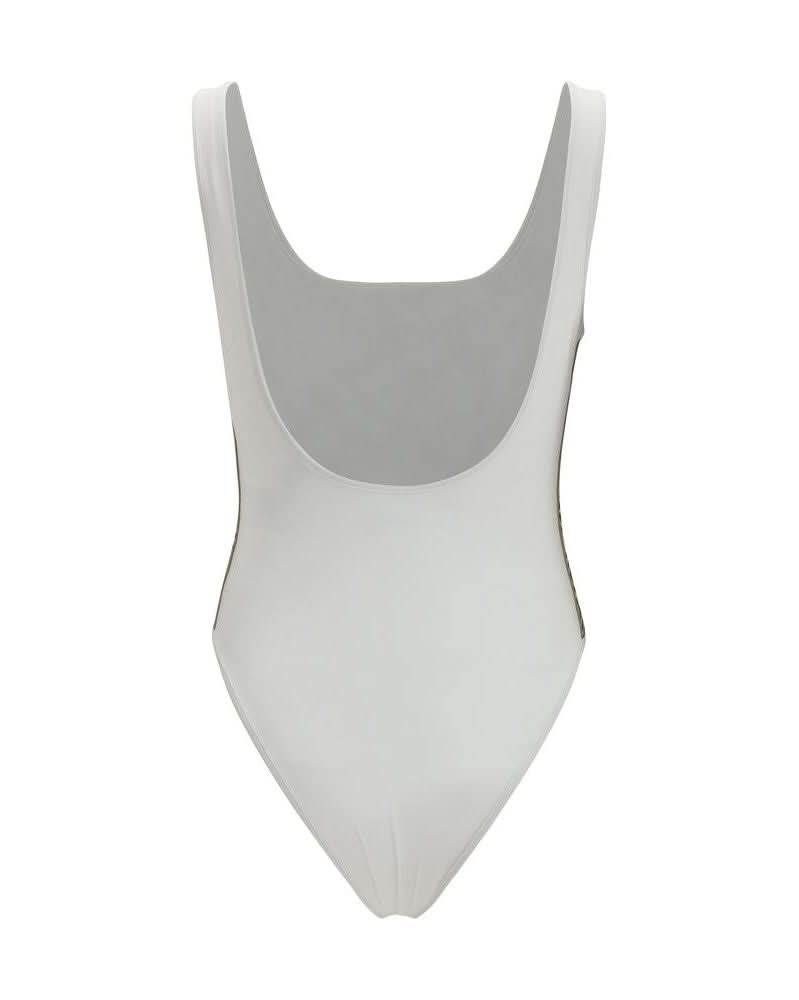 White Polyamide One-Piece Swimsuit Glam Steals
