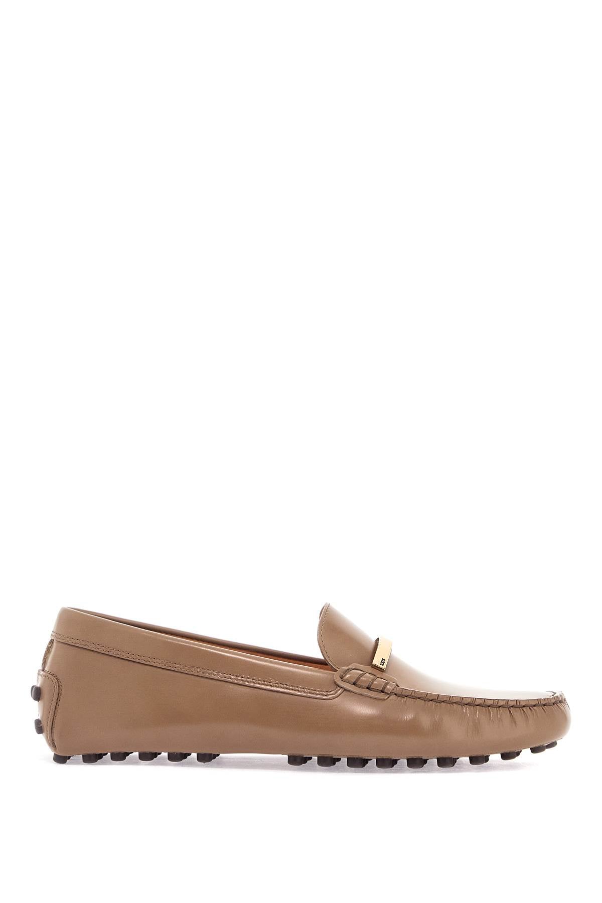 Tods Cappuccino Leather Driving Moccasin