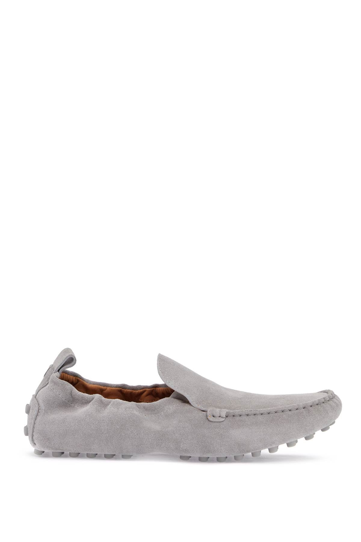 Tods Light Calfskin Womens Gray Loafers