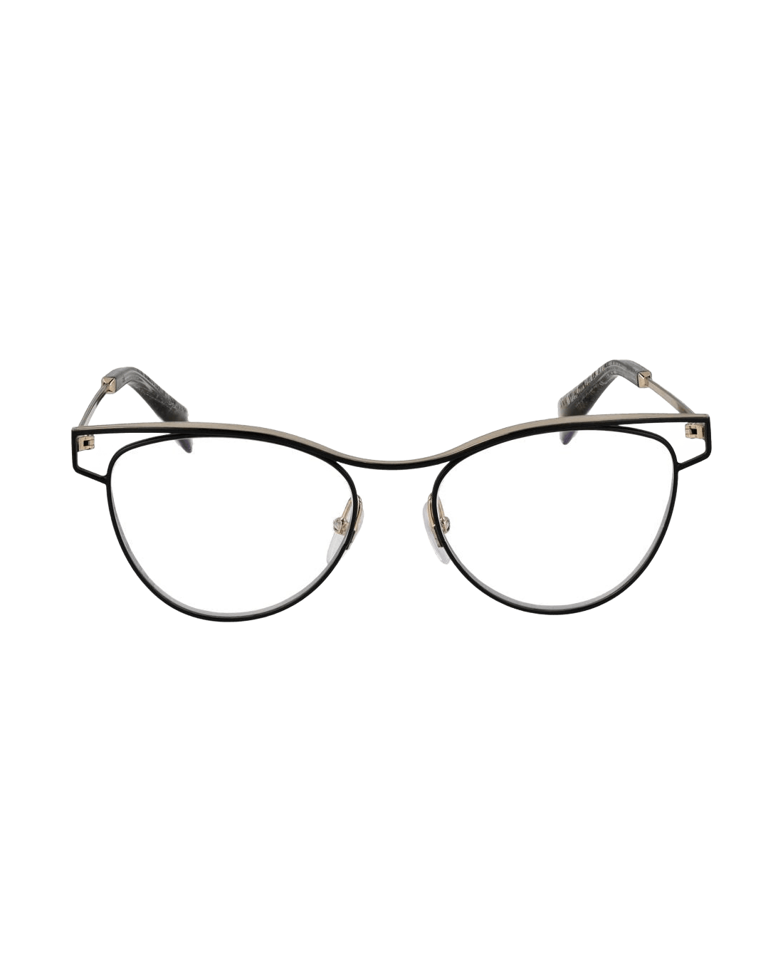 Yohji Yamamoto Black Metal Cat-Eye Glasses Glam Steals