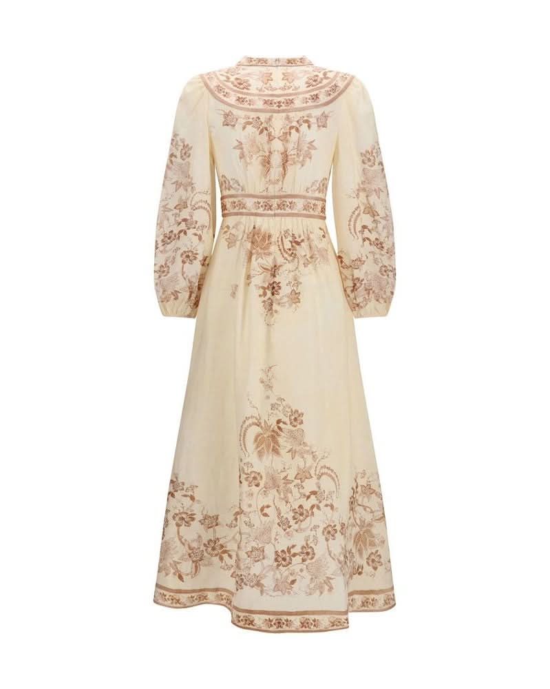 Zimmermann Beige Linen Casual Dress Glam Steals