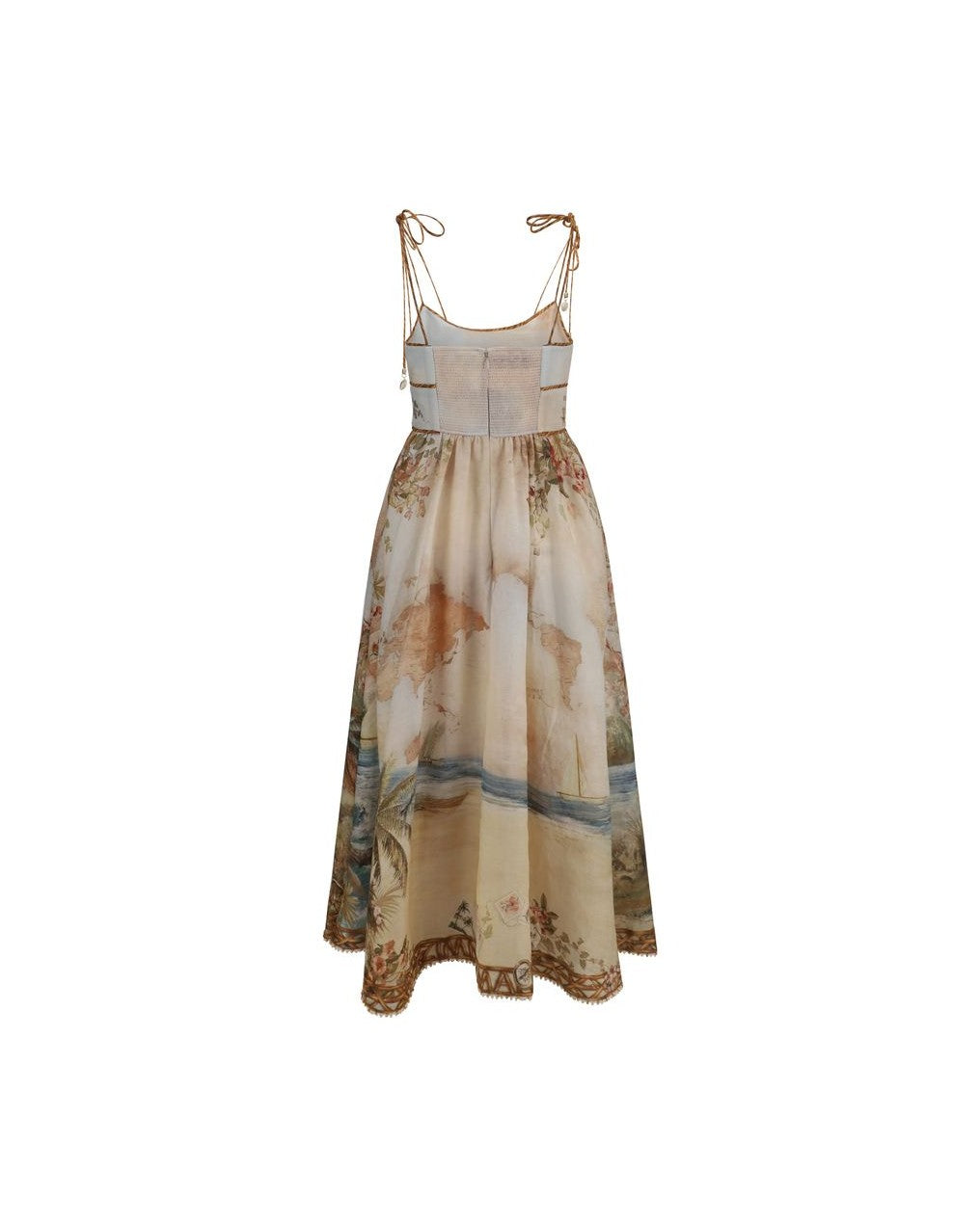 Zimmermann Beige Linen Casual Dress Glam Steals