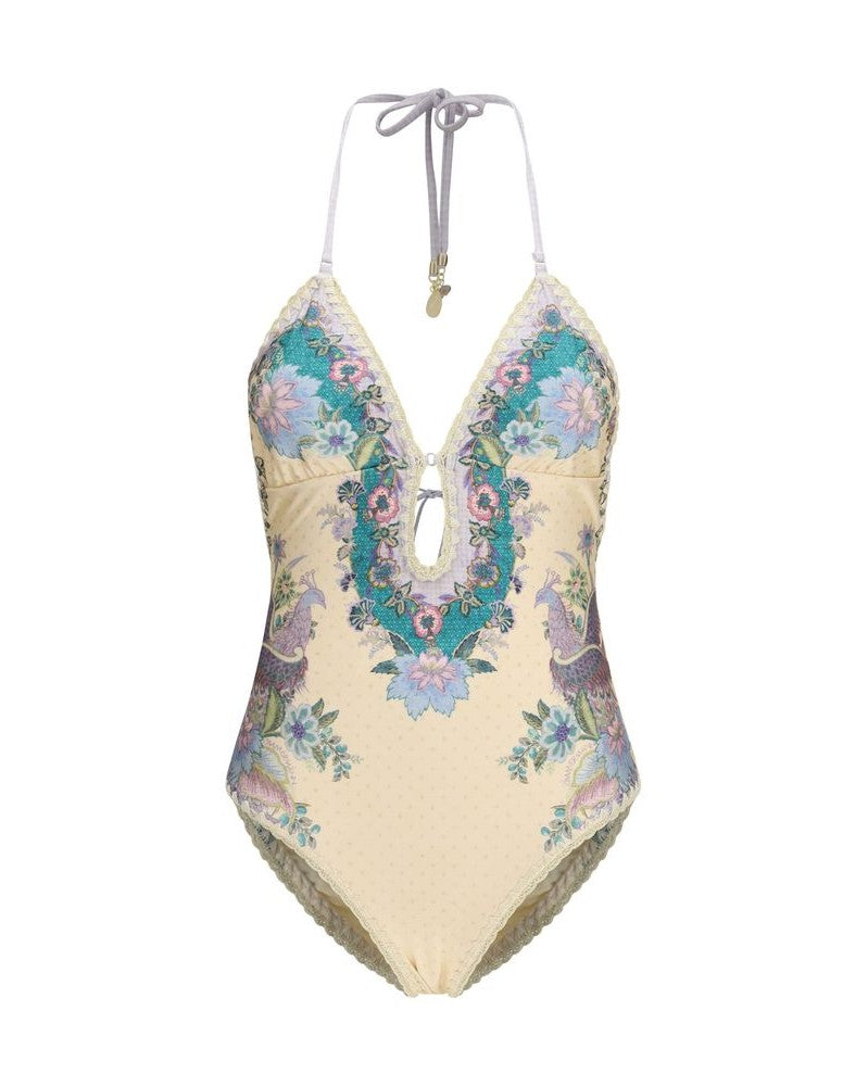Zimmermann Beige Polyamide One Piece Swimsuit Glam Steals