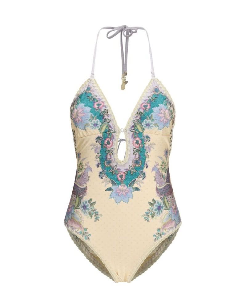 Zimmermann Beige Polyamide One Piece Swimsuit Glam Steals