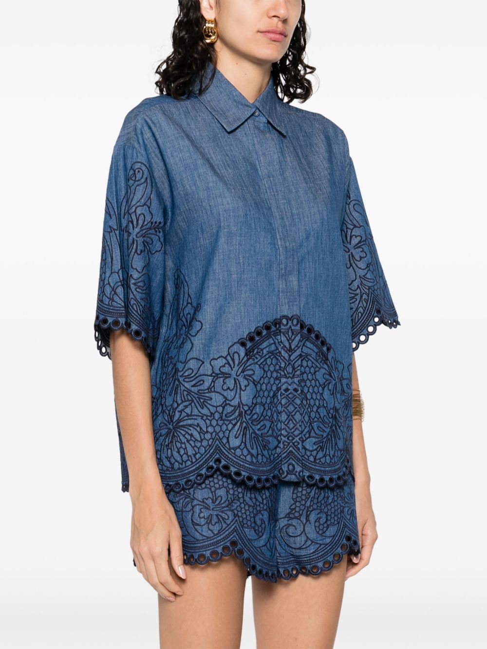 Zimmermann Blue Shirt Glam Steals