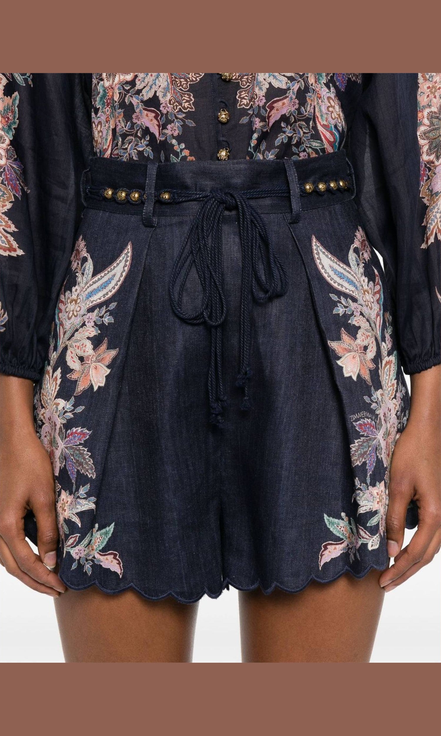 Zimmermann Blue Shorts Glam Steals