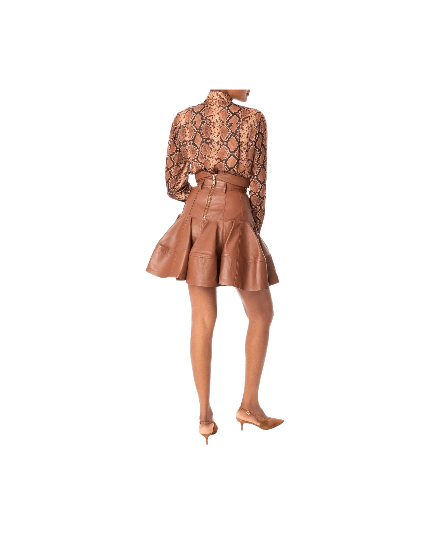 Zimmermann Brown Leather Skirt Glam Steals