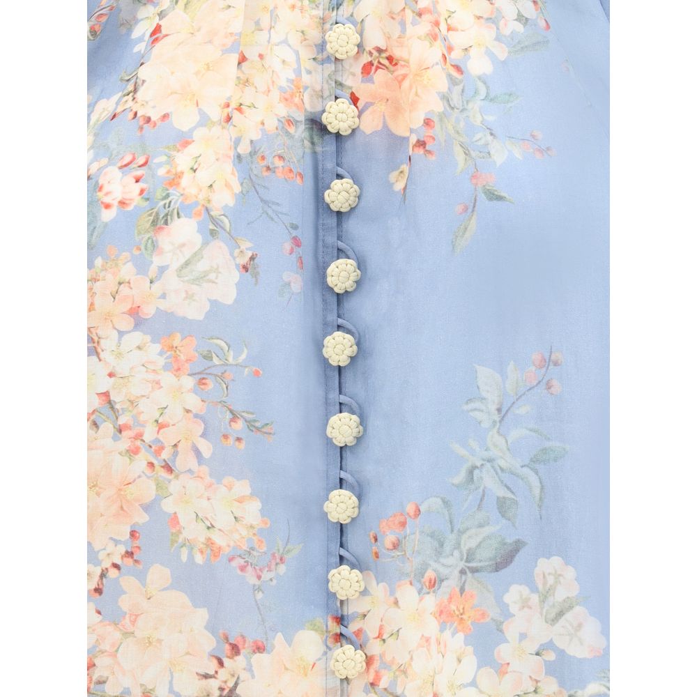 Zimmermann Cascadian Blouse With Puff Sleeves Glam Steals