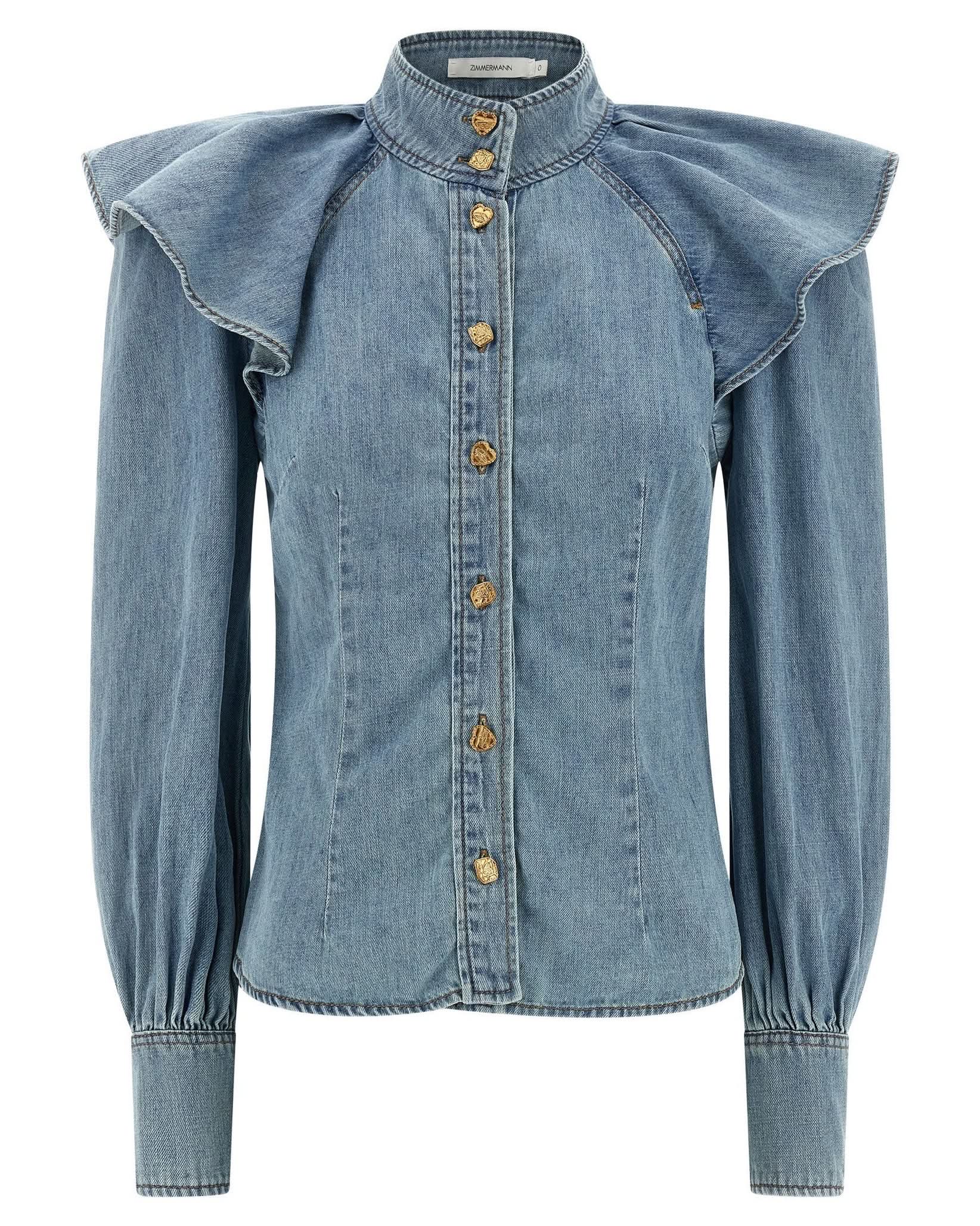 Zimmermann Denim Crush Blouse Glam Steals