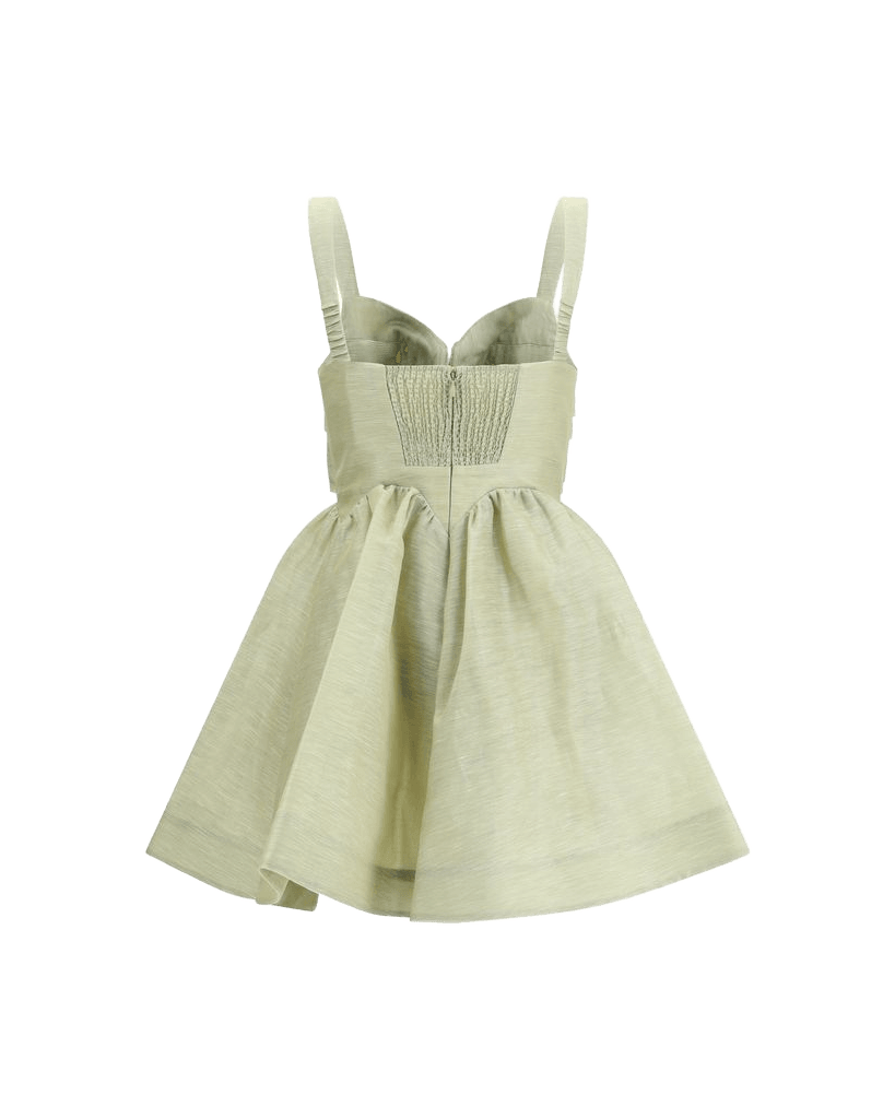 Zimmermann Green Linen Casual Dress Glam Steals