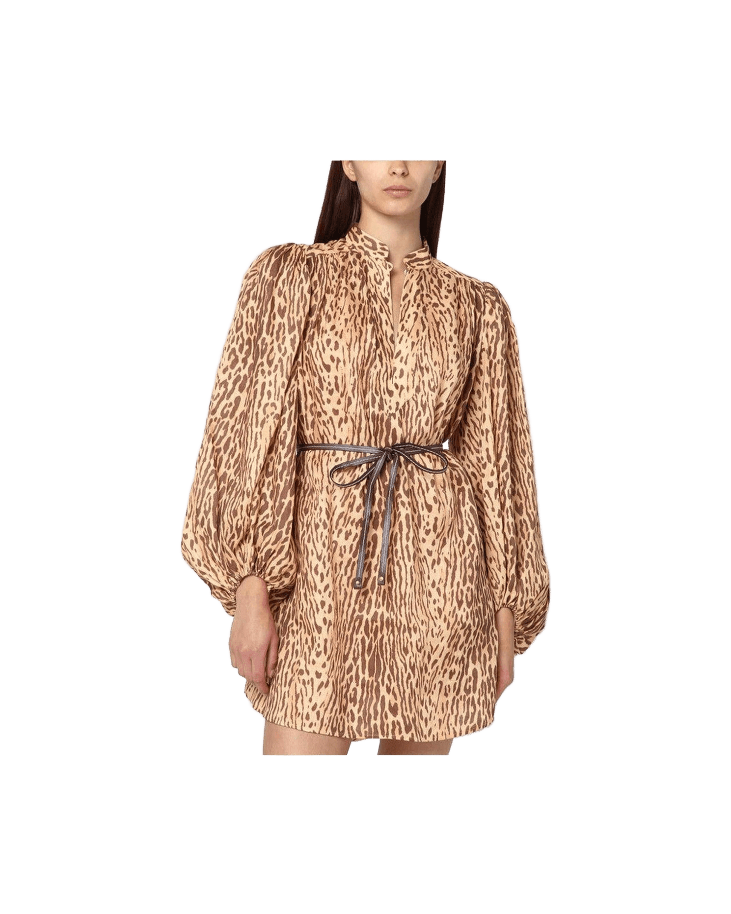 Zimmermann Linen Leopard Print Short Dress Glam Steals