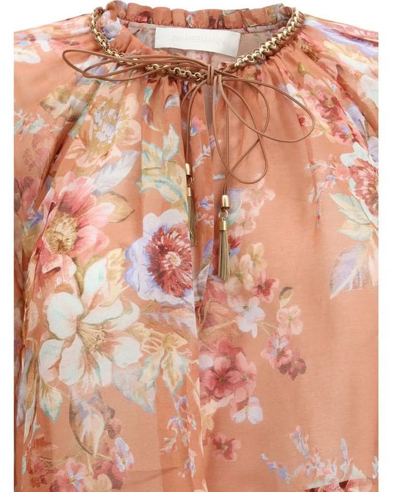 Zimmermann Multicolor Cotton Blouse Glam Steals