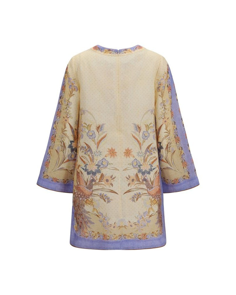 Zimmermann Multicolor Linen Casual Dress Glam Steals