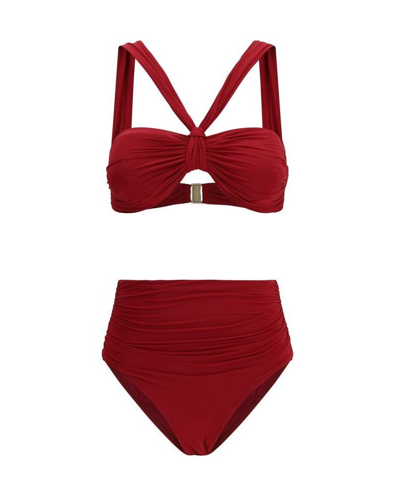 Zimmermann Polyester Bordeaux Bikini Set