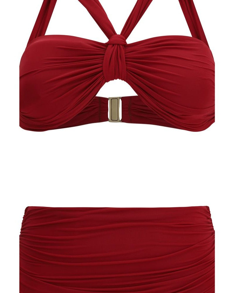 Zimmermann Polyester Bordeaux Bikini Set