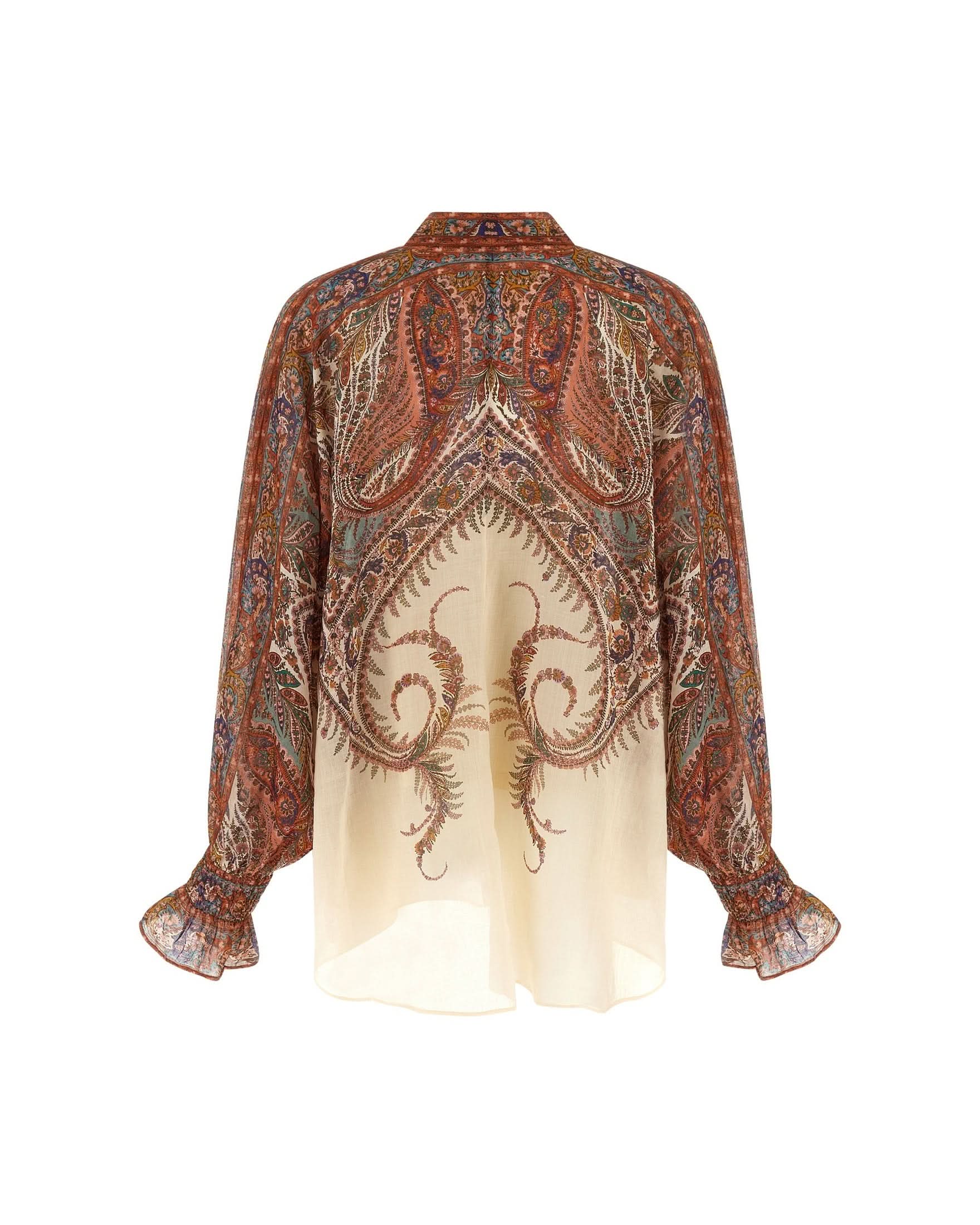 Zimmermann Rhiannon Tie Neck Blouse Shirts