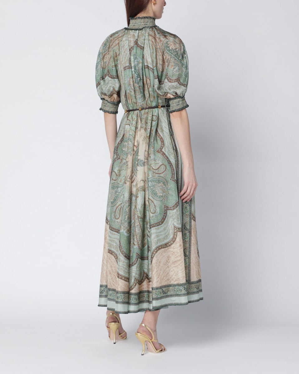 Zimmermann Wanderlust Billow Dress with Tapestry Print Glam Steals