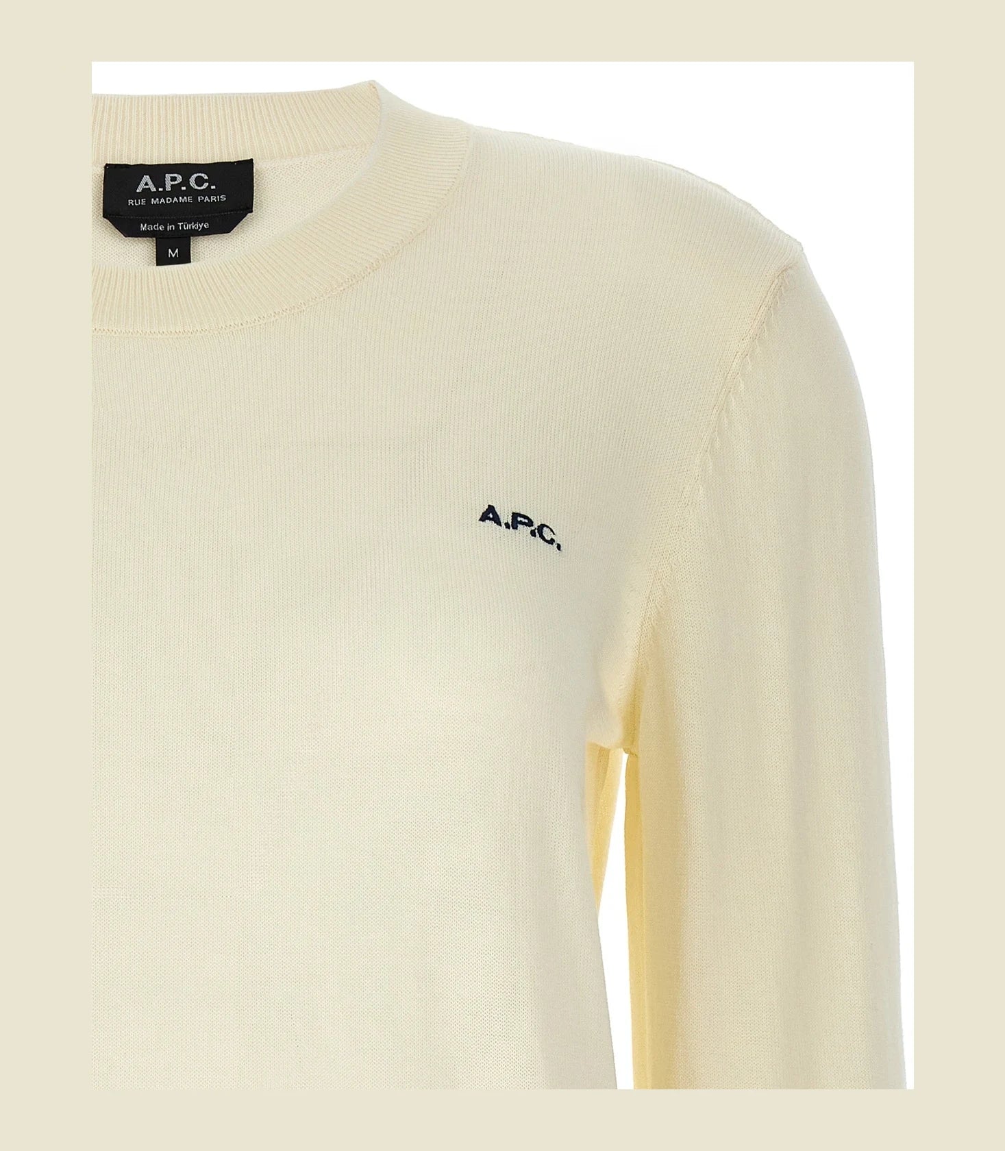 A.P.C. Sweater in beige, Cotton — view 3