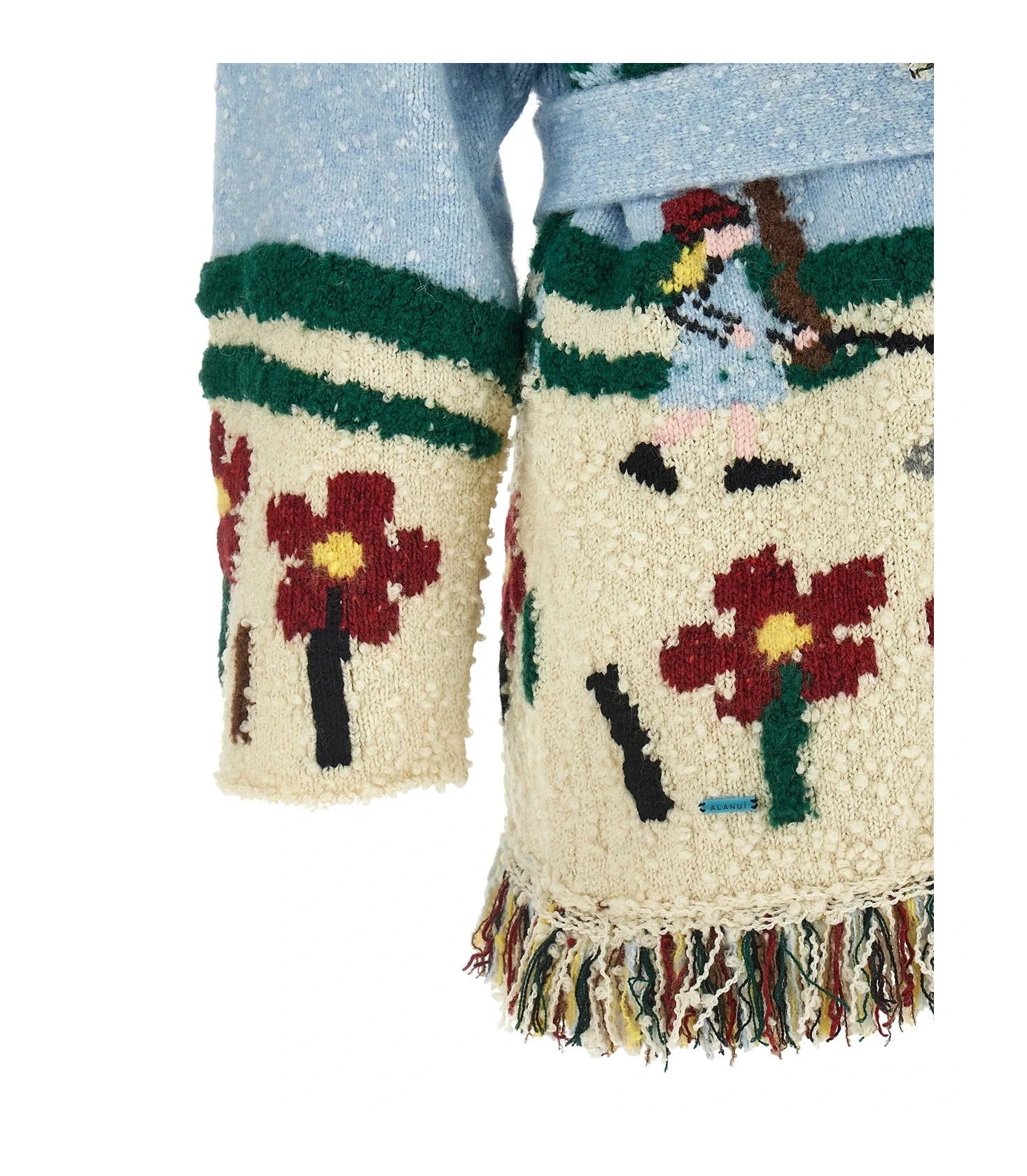 Alanui Cardigan in multicolor, Virgin Wool — view 4