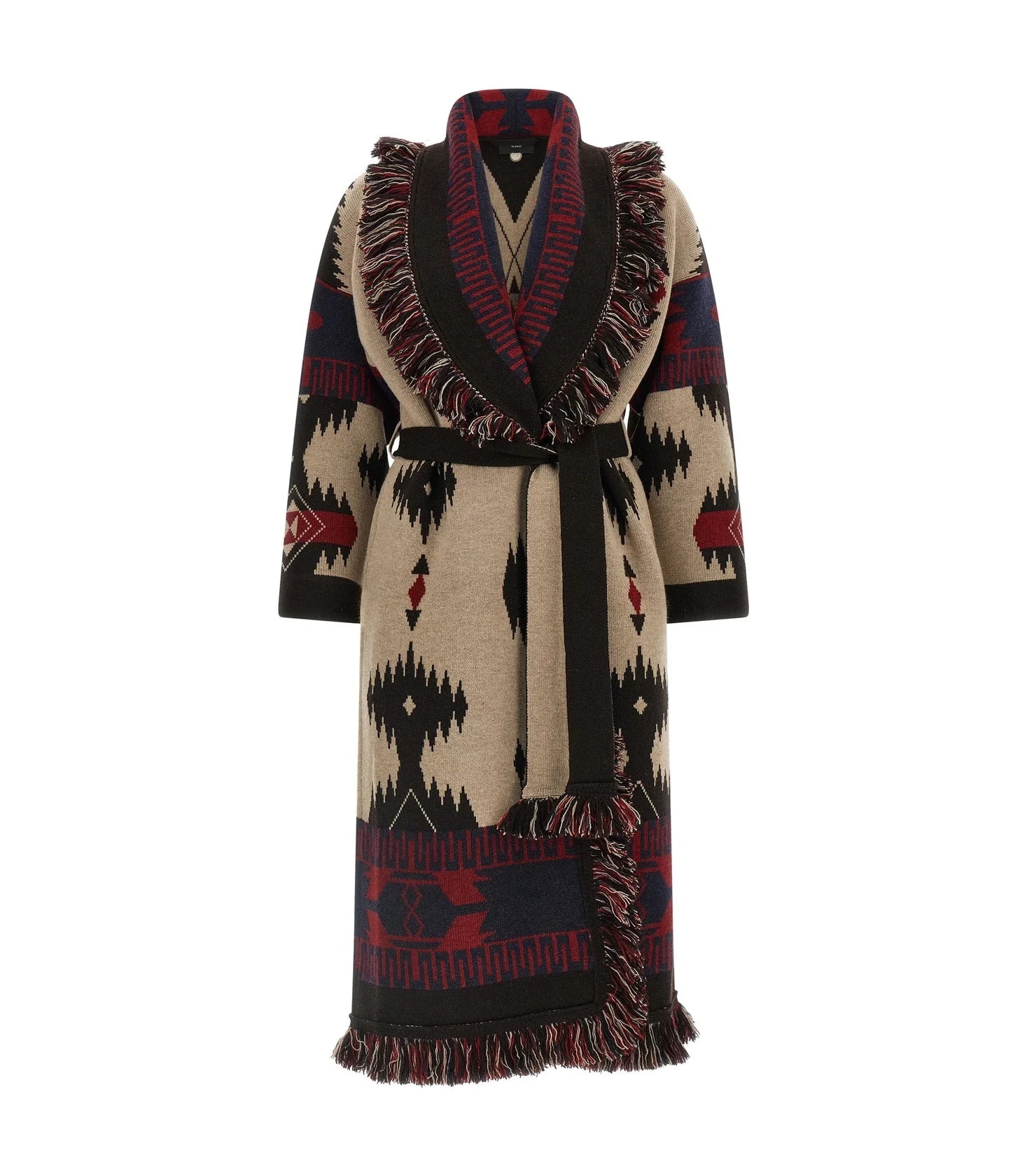 Alanui Wrap Coat in multicolor, Virgin Wool