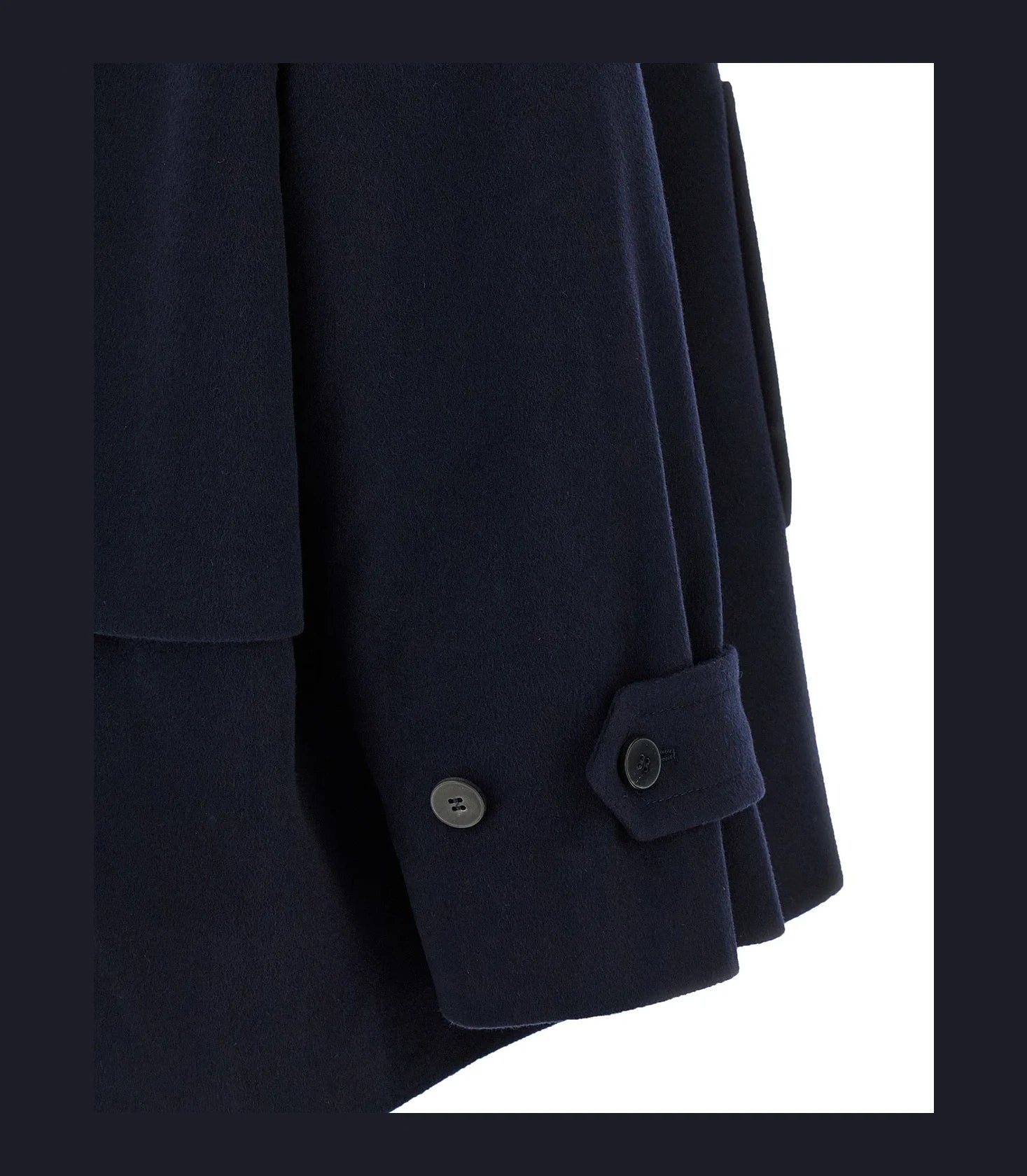 Alberto Biani Wrap Coat in blue, Virgin Wool — view 4