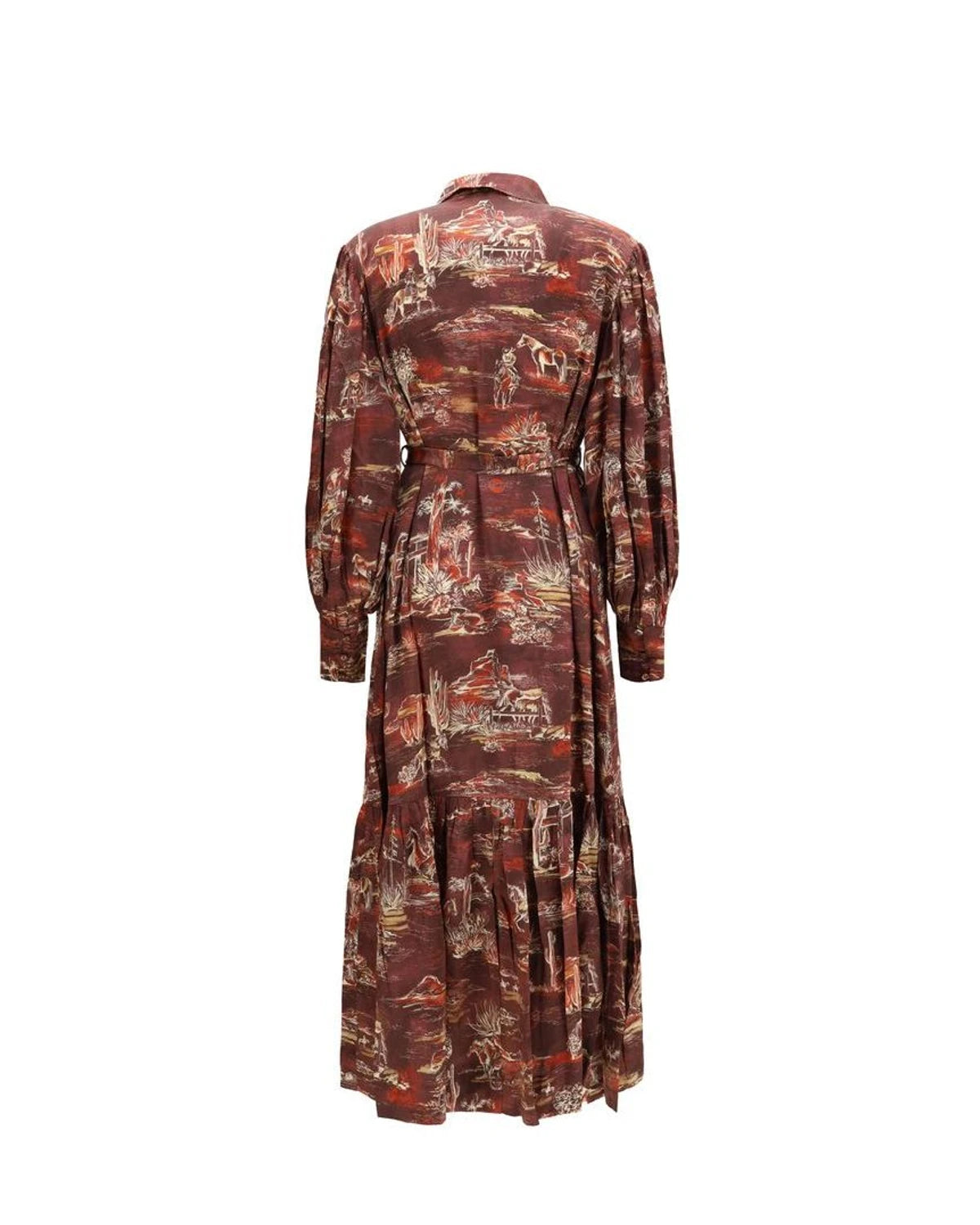 Alemais Dresse in brown, Silk — view 2