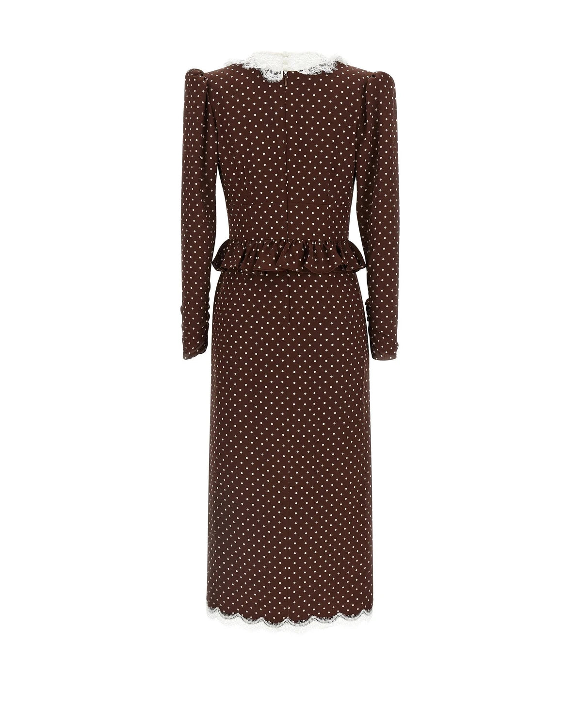 Alessandra Rich Dresse in brown, Silk — view 2