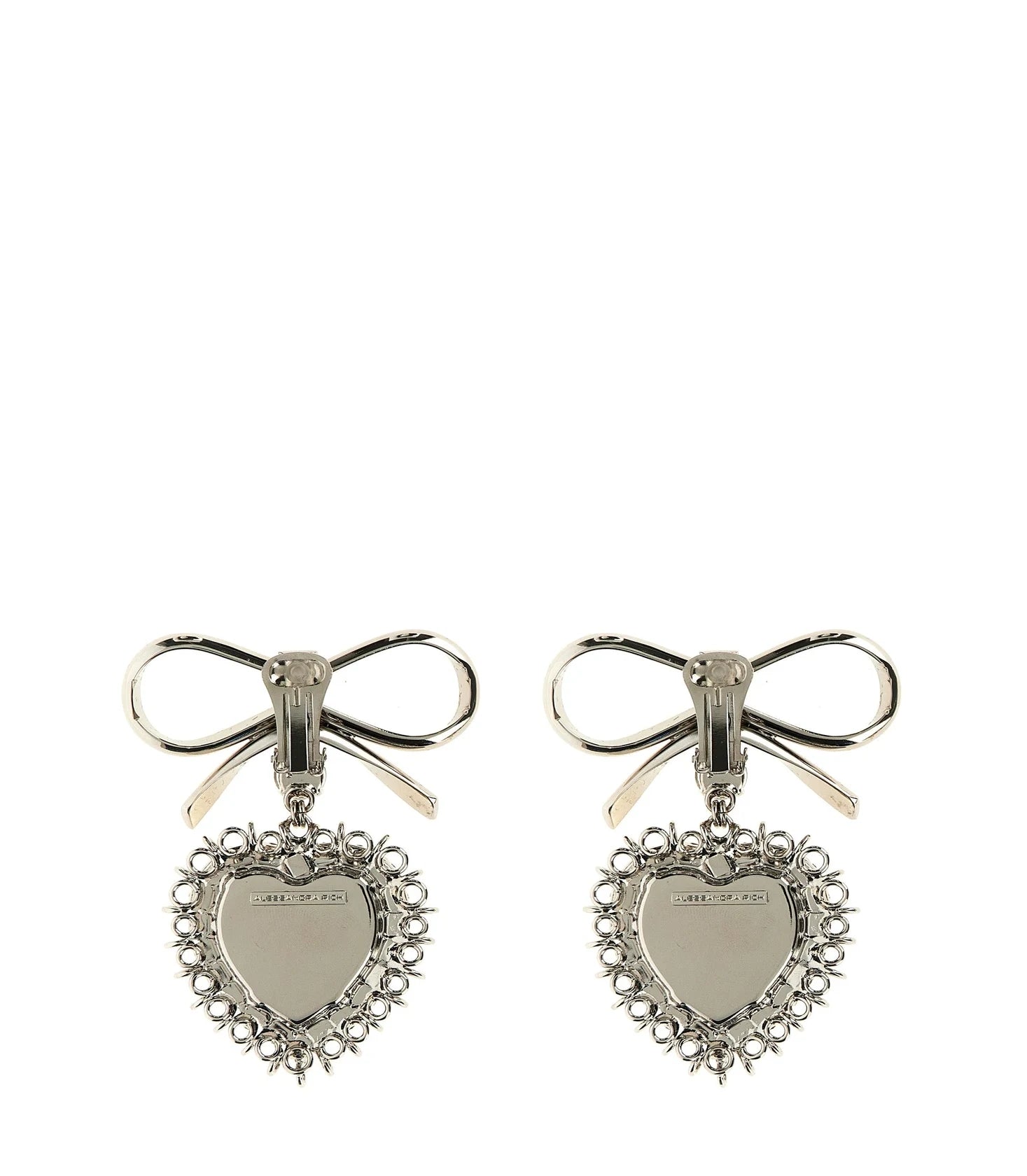 Alessandra Rich Earring in silver, Glass — view 2